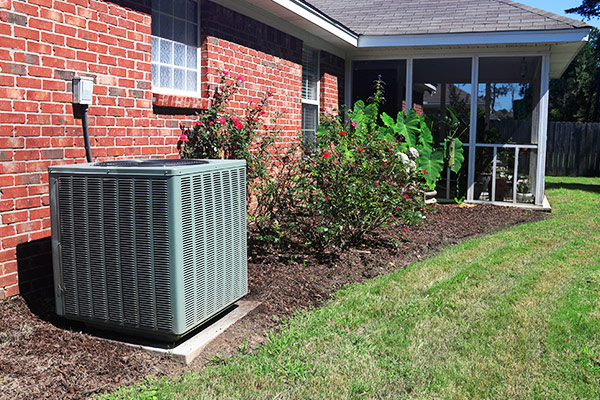HVAC unit outside in yard