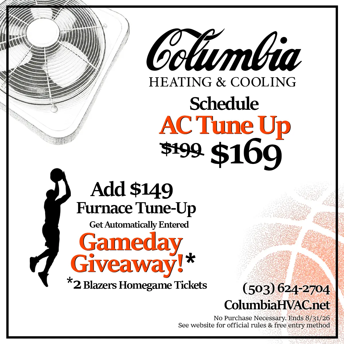 Columbia Heating & Cooling AC Tune Up Special